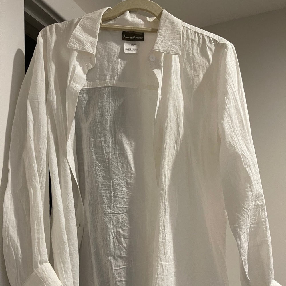 Tommy Bahama white long sleeve button down
